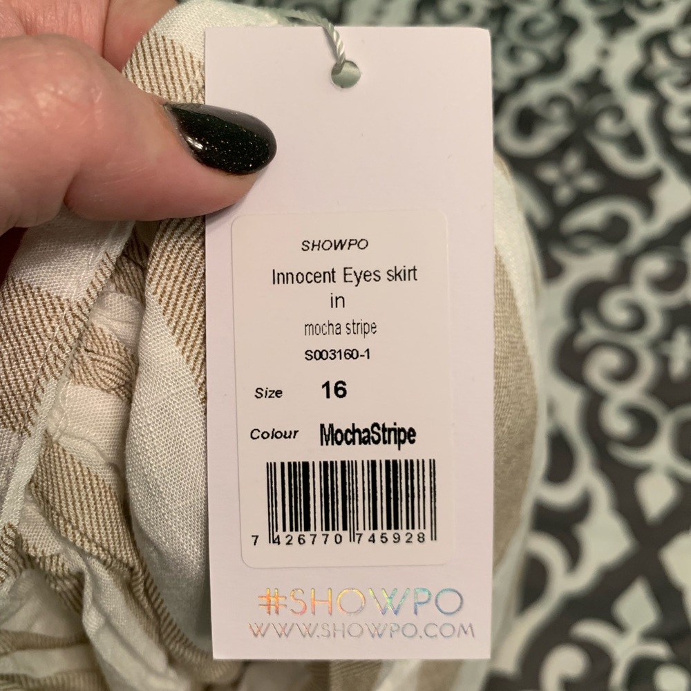 FINAL $ DROP NWT Showpo. Striped Maxi Skirt - Picture 4 of 4
